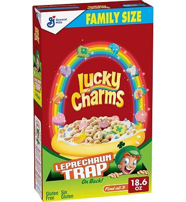 Purchase Lucky Charms Gluten Free Cereal with Marshmallows, Kids Breakfast Cereal with Whole Grain Oats, Family Size, 18.6 OZ at Amazon.com