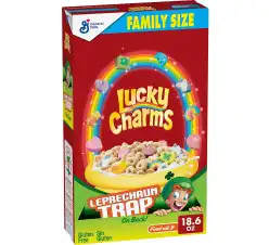 Lucky Charms Gluten Free Cereal w/ Marshmallows, Whole Grain Oats, Family Size, 18.6 OZ
