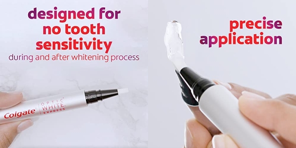 Purchase Colgate Optic White Express Teeth Whitening Pen, Colgate Whitening Pen with 35 Treatments, Enamel Safe, Tooth Whitening Pen Designed for No Tooth Sensitivity, 0.08 oz Pen on Amazon.com