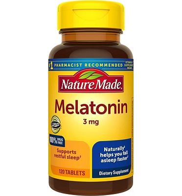 Purchase Nature Made Melatonin 3 mg Tablets, Dietary Supplement for Restful Sleep, 120 Tablets, 120 Day Supply at Amazon.com