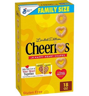 Purchase Cheerios Heart Healthy Cereal, Gluten Free Cereal with Whole Grain Oats, Family Size, 18 OZ at Amazon.com