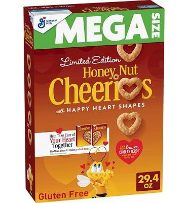 Purchase Honey Nut Cheerios Heart Healthy Cereal, Gluten Free Cereal With Whole Grain Oats, Mega Size, 29.4 OZ at Amazon.com