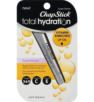 Purchase ChapStick Total Hydration Sweet Nectar Flavor Vitamin Enriched Lip Oil, Non Tinted Lip Care - 0.23 Oz at Amazon.com