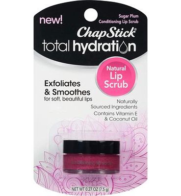 Purchase ChapStick Total Hydration Sugar Plum Flavor Conditioning Lip Scrub and Lip Exfoliator Jar - 0.27 Oz at Amazon.com