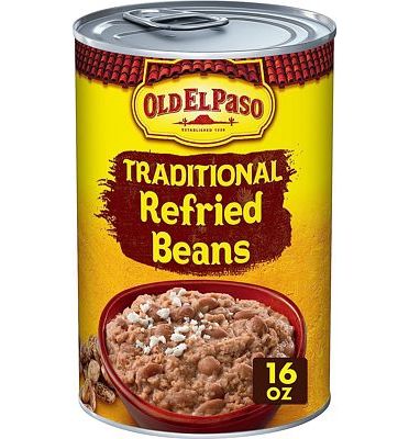 Purchase Old El Paso Traditional Refried Beans, 12 Cans, 1 Pound (Pack of 12) at Amazon.com