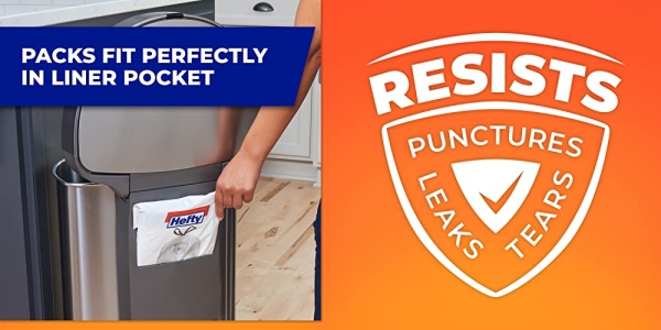Purchase Hefty Made to Fit Trash Bags, Fits simplehuman Size J (12 Gallons), 100 Count (5 Pouches of 20 Bags Each) on Amazon.com