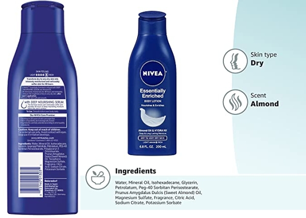 Purchase NIVEA Essentially Enriched Body Lotion for Dry Skin, 6.8 Fl Oz Bottle on Amazon.com