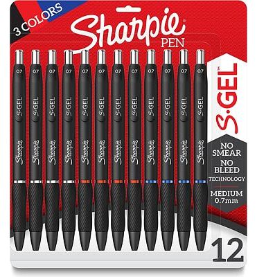 Purchase SHARPIE S-Gel, Gel Pens, Medium Point (0.7mm), Assorted Colors, 12 Count at Amazon.com