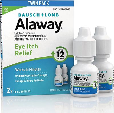 Purchase Allergy Eye Itch Relief Eye Drops by Alaway, Antihistamine, 0.34 Fl Oz (Pack of 2) at Amazon.com