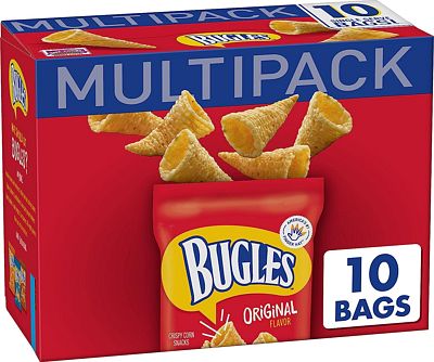 Purchase Bugles Crispy Corn Snacks, Original Flavor, Snack Bag, 8.75 oz at Amazon.com