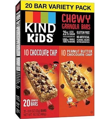 Purchase KIND Kids Granola Chewy Bar, Variety Pack, Gluten Free, 4 Packs of 20-0.81Oz Bars at Amazon.com