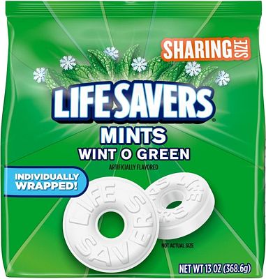Purchase LIFE SAVERS Wint-O-Green Breath Mints Hard Candy, Sharing Size, 13 oz Bag at Amazon.com