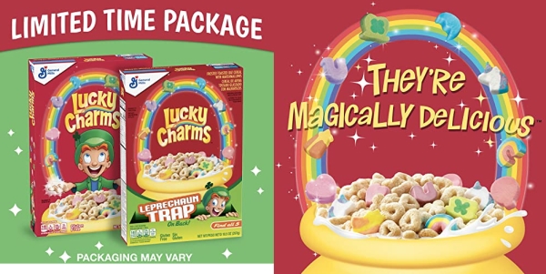 Purchase Lucky Charms Gluten Free Cereal with Marshmallows, Kids Breakfast Cereal with Whole Grain Oats, Giant Size, 26.1 OZ on Amazon.com