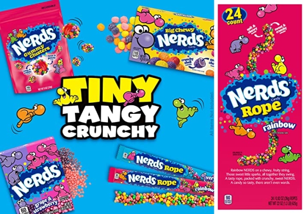 Purchase Nerds Rope Gummy & Crunchy Rainbow Candy, 0.92 oz, 24 ct on Amazon.com