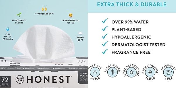 Purchase The Honest Company Honest Company Baby Wipes, Fragrance Free, Classic, 10 Count on Amazon.com