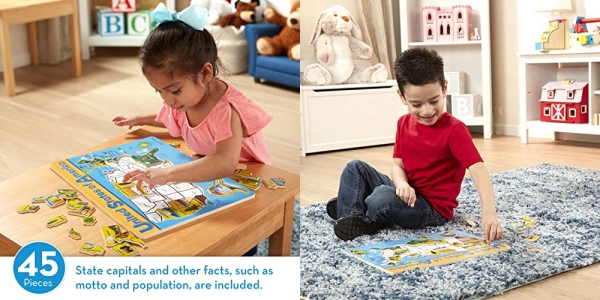 Purchase Melissa & Doug USA Map Puzzle 45 pcs on Amazon.com