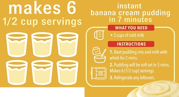 Purchase Jell-O Instant Pudding & Pie Filling, Banana Cream, 5.1 oz on Amazon.com