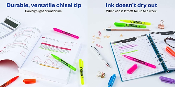 Purchase Avery Hi-Liter Pen-Style Highlighters, Chisel Tip, 6 Assorted Color Highlighters on Amazon.com