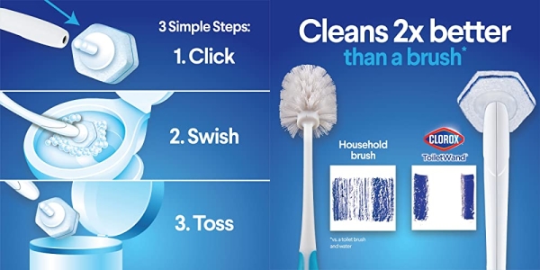 Purchase Clorox ToiletWand Disposable Toilet Cleaning System - ToiletWand, Storage Caddy and 6 Disinfecting ToiletWand Refill Heads on Amazon.com