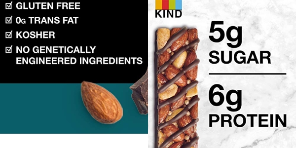 Purchase KIND Bars, Dark Chocolate Nuts & Sea Salt, Gluten Free, Low Sugar, 1.4oz, 12 Count on Amazon.com