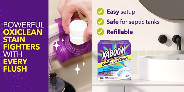Purchase Kaboom Scrub Free! Continuous Clean Toilet Cleaning Refill 2 Pack on Amazon.com