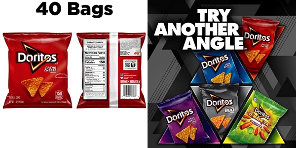 Purchase Doritos Nacho Cheese Flavored Tortilla Chips, 1 oz (Pack of 40) on Amazon.com