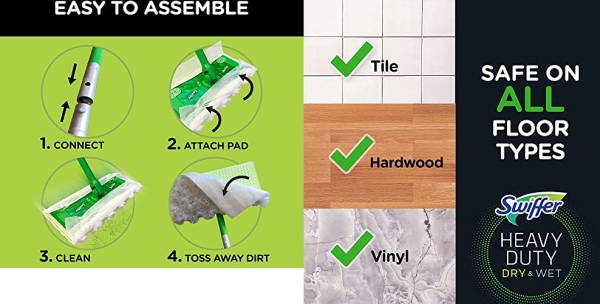 Purchase Swiffer Sweeper Dry Mop Refills for Floor Mopping and Cleaning, All Purpose Floor Cleaning Product, Unscented, 52 Count on Amazon.com
