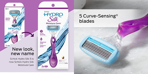 Purchase Schick Hydro Silk Razor for Women, Includes 1 Razor Handle and 2 Moisturizing Razor Blade Refills on Amazon.com
