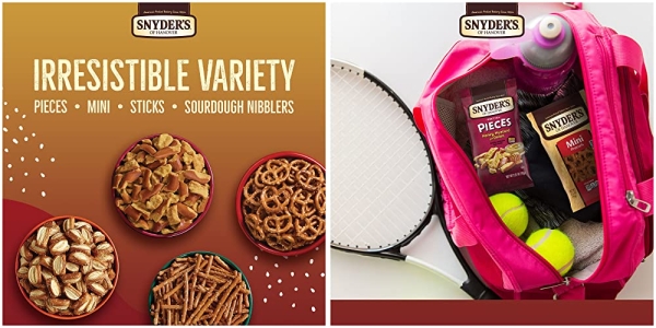 Purchase Snyder's of Hanover Pretzels Variety Pack, 4 Flavors, 36 Individual Snack Bags on Amazon.com