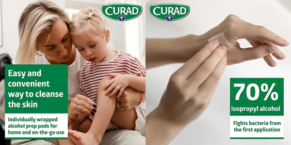 Purchase Curad Alcohol Prep Pads, Thick Alcohol Swabs (Pack of 400) on Amazon.com