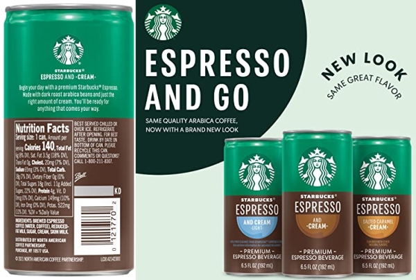 Purchase Starbucks Doubleshot, Espresso + Cream, 6.5 Fluid Ounce, Pack of 12 on Amazon.com