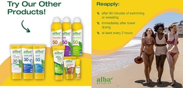 Purchase Alba Botanica Coconut Oil Hawaiian Clear Spray SPF 50 Sunscreen, 6 oz. on Amazon.com