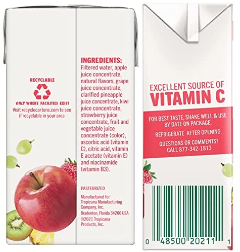 Purchase Tropicana 100% Juice Box, Strawberry Kiwi, 4.23oz, 44 Count on Amazon.com