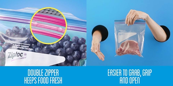Purchase Ziploc Freezer Bags, Quart, 3 Pack, 38ct on Amazon.com
