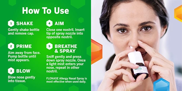 Purchase Flonase Allergy Relief Nasal Spray, 24 Hour Non Drowsy Allergy Medicine, Metered Nasal Spray - 72 Sprays on Amazon.com