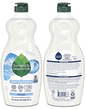 Purchase Seventh Generation Dish Liquid Soap, Free & Clear, 25 oz, Pack of 6 on Amazon.com