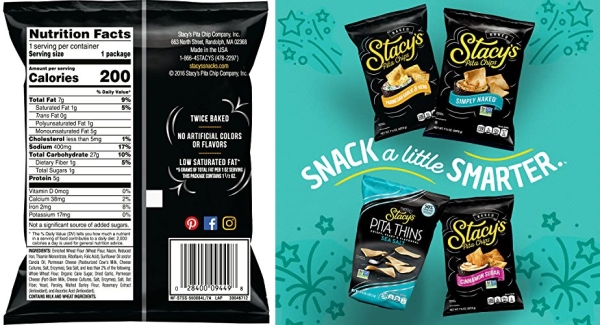 Purchase Stacy's Parmesan Garlic & Herb Flavored Pita Chips, 1.5 Ounce Bags (Pack of 24) on Amazon.com