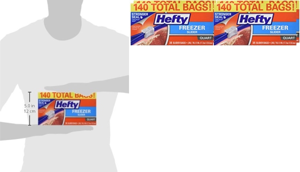 Purchase Hefty Slider Freezer Bags - Quart Size, 140 Count on Amazon.com