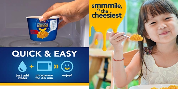 Purchase Kraft Easy Mac Triple Cheese Microwavable Cup (2.05 oz Cups, Pack of 10) on Amazon.com