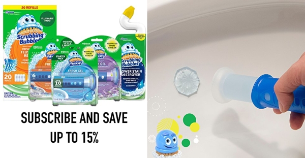 Purchase Scrubbing Bubbles Fresh Gel Toilet Cleaning Stamp, Citrus, Dispenser with 6 Stamps on Amazon.com