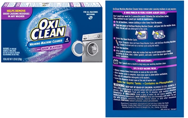 Purchase OxiClean Washing Machine Cleaner with Odor Blasters, 4 Count on Amazon.com