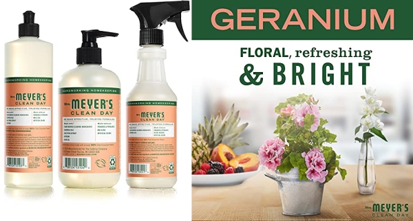 Purchase Mrs. Meyer's Clean Day Kitchen Basics Set, Geranium Cleaning Supplies, 3 Count Pack on Amazon.com