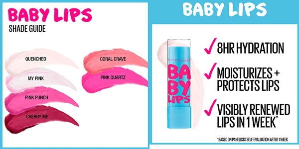 Purchase Maybelline New York Baby Lips Moisturizing Lip Balm, Cherry Me, 0.15 oz. on Amazon.com