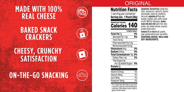 Purchase Cheez-It Baked Snack Cheese Crackers, Original, School Lunch Snacks, 1 oz Bag (40 Bags) on Amazon.com