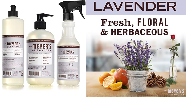 Purchase Mrs. Meyers Clean Day Kitchen Basics Set, Lavender Scent, Dish Soap (16 fl oz), Hand Soap (12.5 fl oz), Multi-Surface Everyday Cleaner (16 fl oz) on Amazon.com