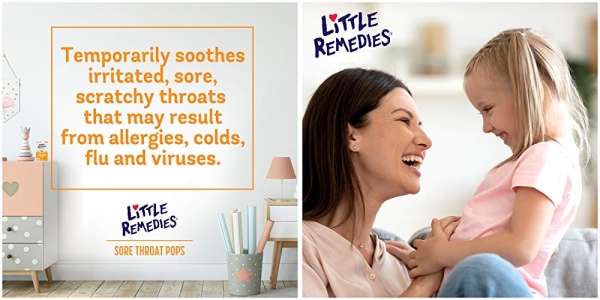 Purchase Little Remedies Sore Throat Pops, Made With Real Honey, Ages 3+, 10 Pops on Amazon.com