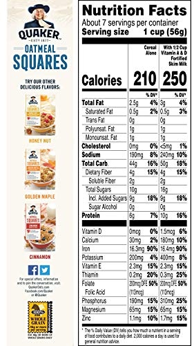 Purchase Quaker Oatmeal Squares Breakfast Cereal, Original Brown Sugar, 14.5oz Boxes (Pack of 3) on Amazon.com