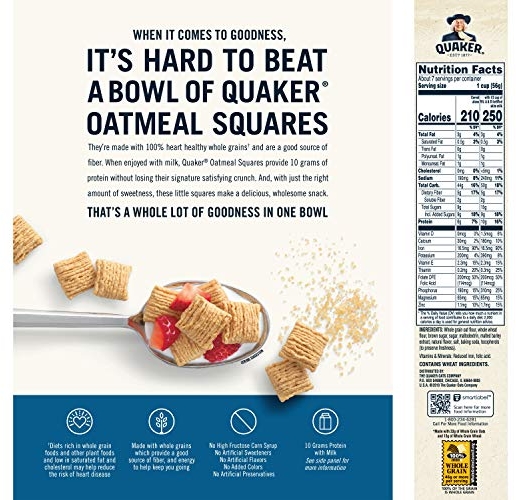 Purchase Quaker Oatmeal Squares Breakfast Cereal, Original Brown Sugar, 14.5oz Boxes (Pack of 3) on Amazon.com