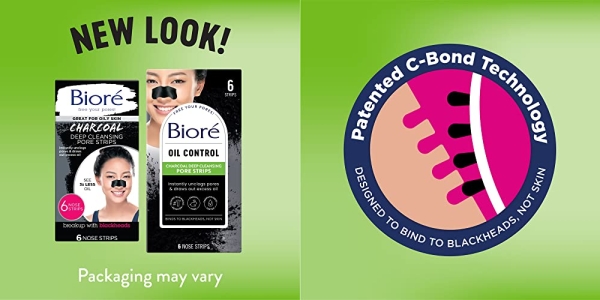 Purchase Biore Blackhead Removing and Pore Unclogging Deep Cleansing Pore Strip with Natural Charcoal, Cruelty Free, Vegan, Oil-Free & Non-Comedogenic, Great for Oily Skin (6 Count) on Amazon.com