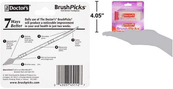 Purchase The Doctor's BrushPicks Interdental Toothpicks, Helps Fight Gingivitis| 60 Picks on Amazon.com